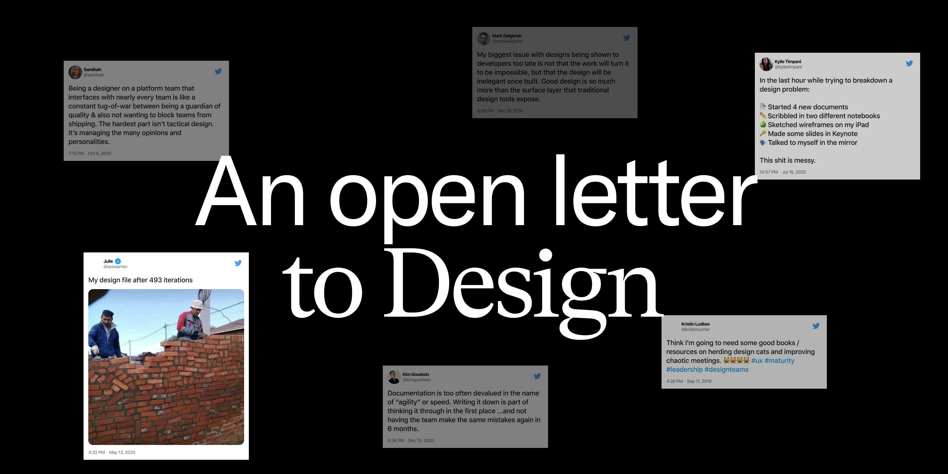 An open letter to Design