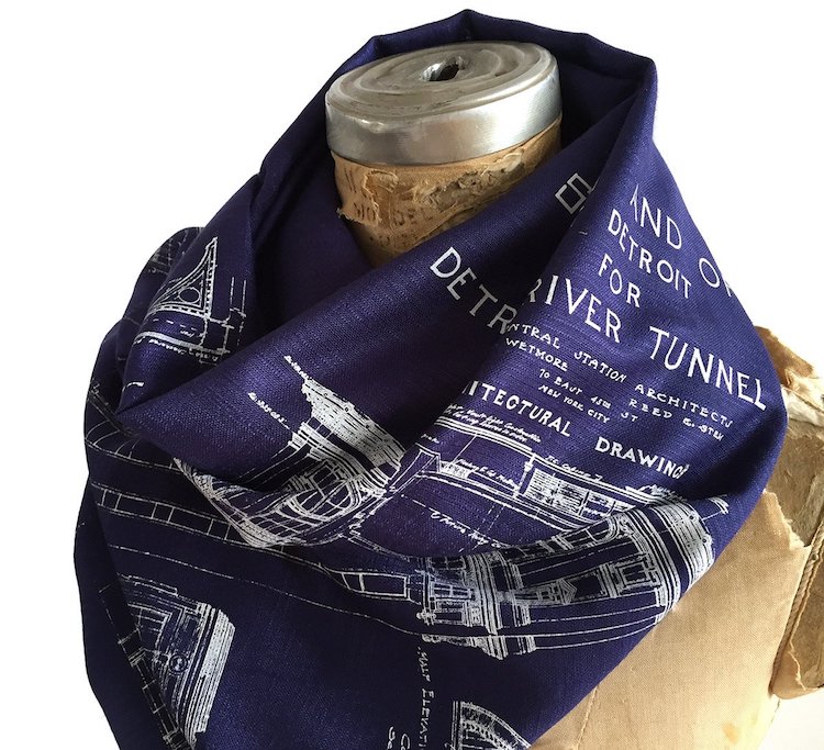 Blueprint Scarf - Gift for Architects