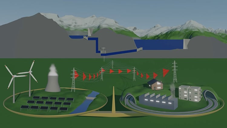 A Swiss 900 MW “Water Battery” Is Now in Operation in the Alps