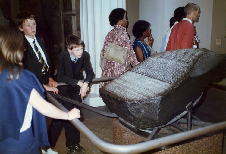 Rosetta Stone at British Museum in 1985