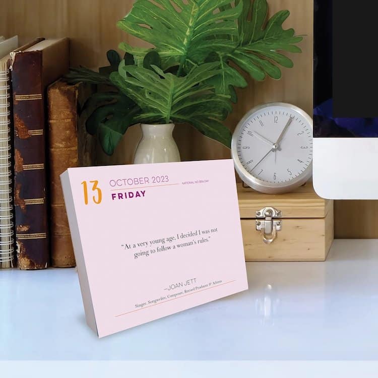 page-a-day calendar of quotes by influential women