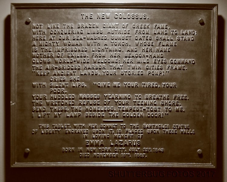 The New Colossus Statue of Liberty Poem Statue of Liberty Plaque