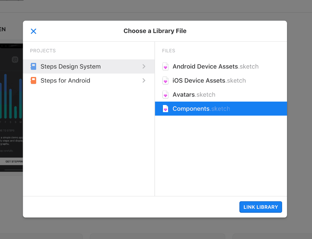 Select the Library files you want to link.